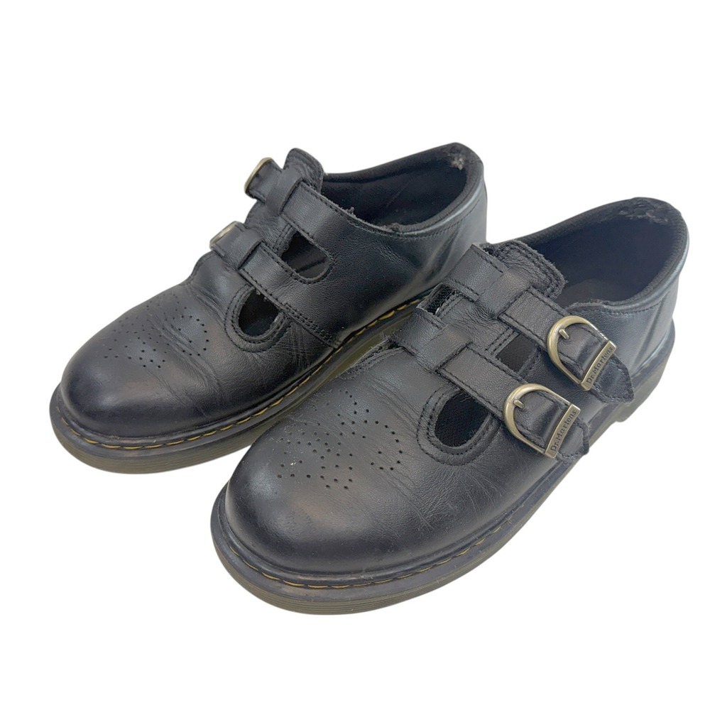 Dr. Martens Double Strap Mary Jane Shoes Womens size 7 8065 Black Leather